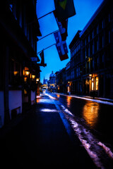 Montreal Old streets at night Quebec