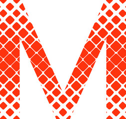 m letter typography logo design vector