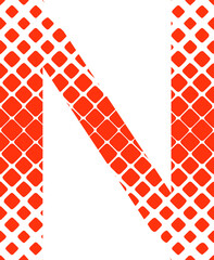 n letter typography logo design vector