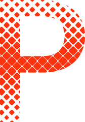 p letter typography logo design vector