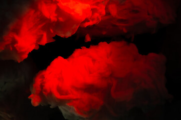 abstraction background, red clouds from cotton wool. sky, red
