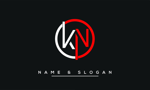 KN, NK, K, N  Abstract Letters Logo Monogram