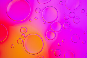 Vivid neon background with bubbles. Colorful abstract backdrop with bright gradients on blobs....