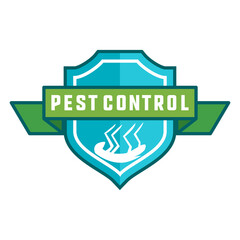 pest control logo for fumigation business. vector illustration