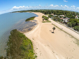 Aerial view of a Beach in Lagoa do Patos lake