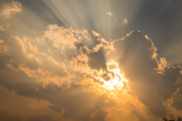 sunset in the sky
