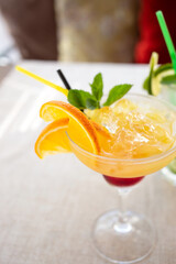 Orange cocktail with grenadine