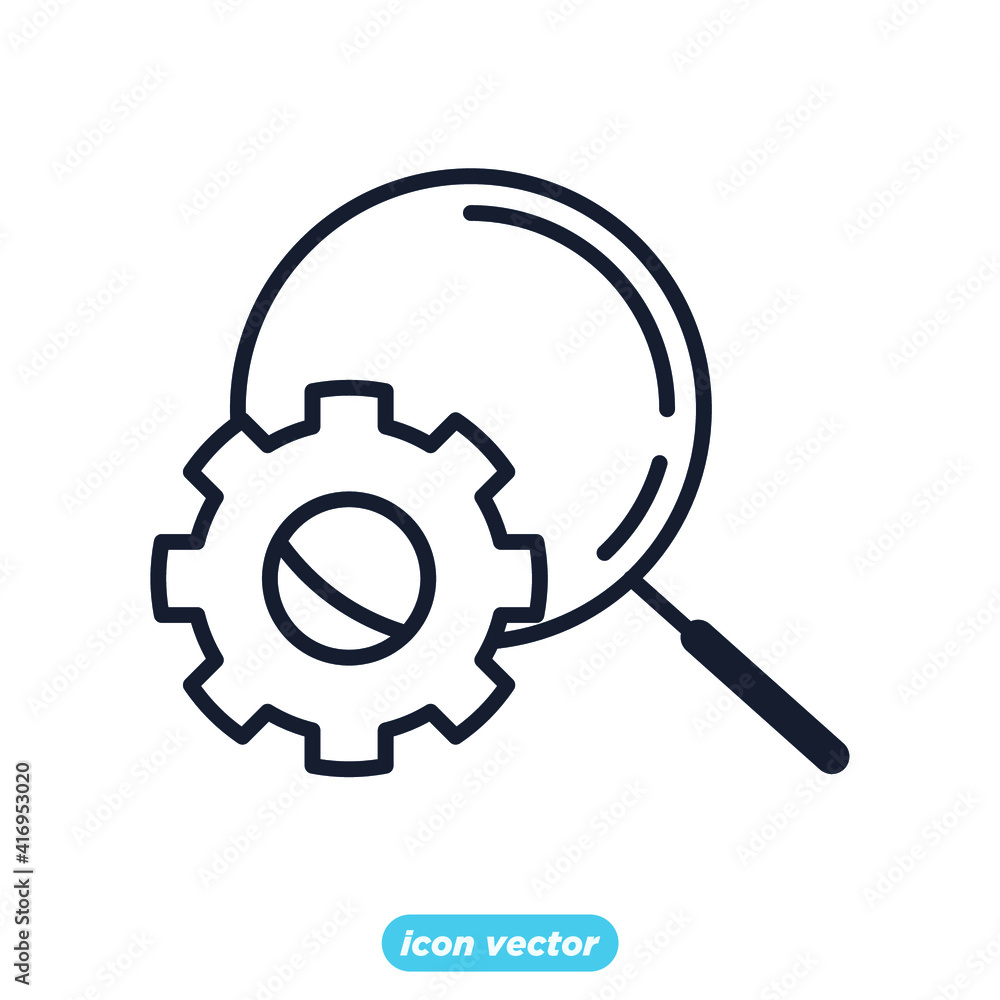 Poster search analytics icon. statistics, analytics symbol template for graphic and web design collection l