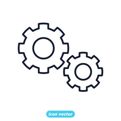 gear setting icon. statistics, analytics symbol template for graphic and web design collection logo vector illustration