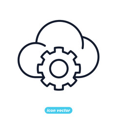 cloud analytics icon. statistics, analytics symbol template for graphic and web design collection logo vector illustration