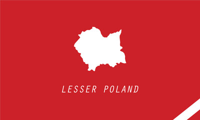 Lesser Poland map region voivodeship vector illustration