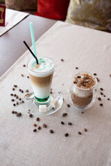 Latte and cappuccino