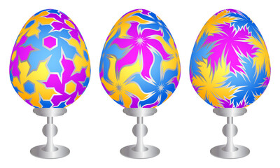 Set of colorful easter eggs.