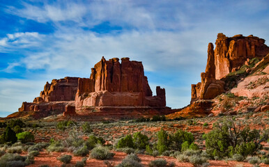 Erosion red rocks. Canyonlands National Park is in Utah near Moab, US