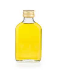 bottle with oil isolated on white background