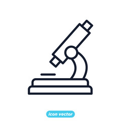 Microscope microbiology icons. Science element symbol template for graphic and web design collection logo vector illustration