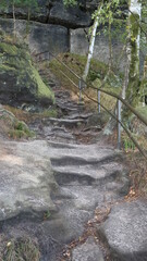 Sächsische Schweiz Felsenlandschaft beim Wandern