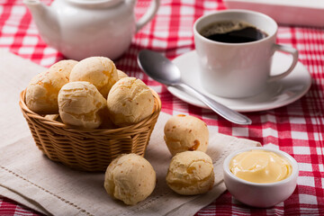 Cheese bread, traditional brazilian snack.