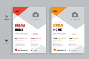 Construction and renovation business flyer template