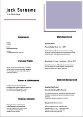 CV resume template 
