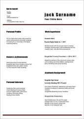 Cv resume template