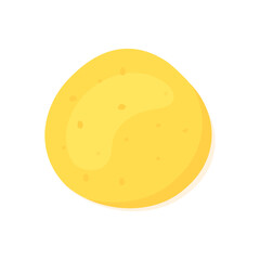 Colorful pita tortilla made from corn flour for tacos, icon isolated on white background. Concept mexican traditional food. Cartoon vector illustration