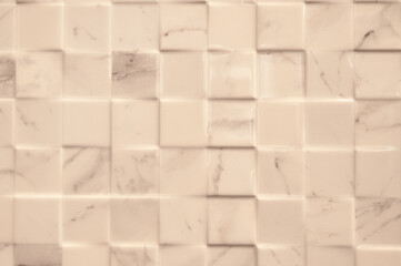 Background in a warm marble look. Vivid picture through a cube-shaped division that is...