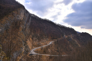 HDR outdoor landscape photography of rocky mountain