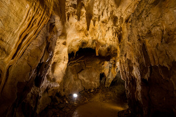 In Potpecka cave in Serbia