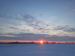 Fototapeta premium Sunset and clouds