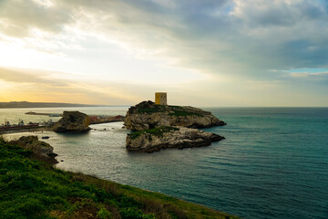 lighthouse at sunset