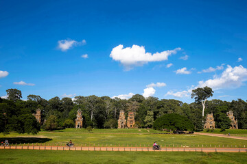 Angkor temple complex. View from the Terrace of the Leper King. Cambodia.  12.06.2017