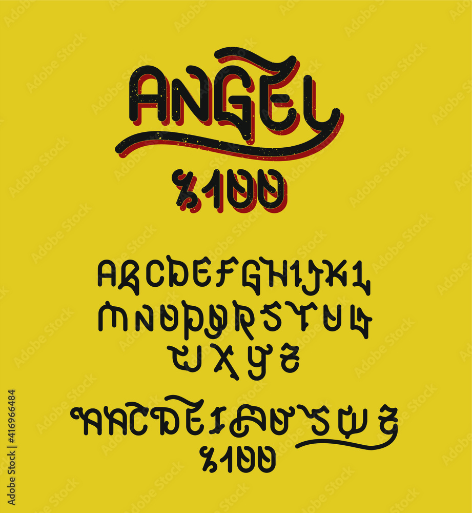 Poster gothic rounded custom typeface design