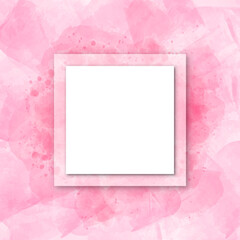 Red and pink watercolor background with frame