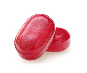 Fruit candies isolated on white background
