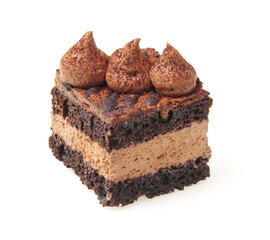 Tiramisu cake and prague cream