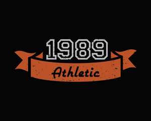 Graphic text illustrations, athletic, vintage, perfect for t-shirts, hoodies, shirts etc.