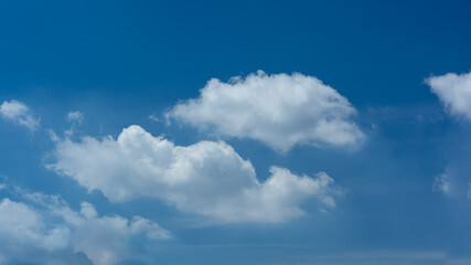 Naklejka na ściany i meble blue morning sky with dramatic clouds