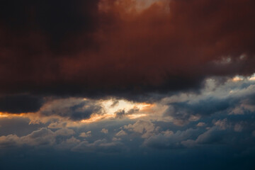 abstract and colorful storm clouds