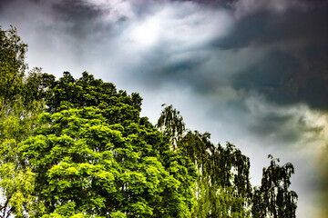 dark clouds in the sky