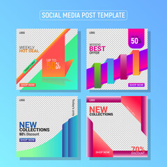 Post Template Digital Business Marketing Social Media Banner, Social Media Post Banner Design, Square Flyer Template with Editable web Banner Design.