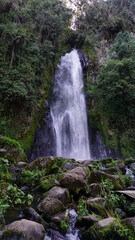 waterfall on stones