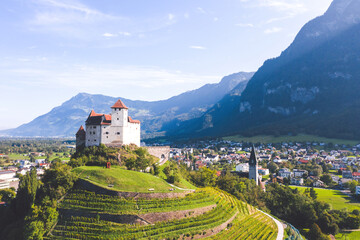 Gutenberg castle in Liechtenstein - obrazy, fototapety, plakaty