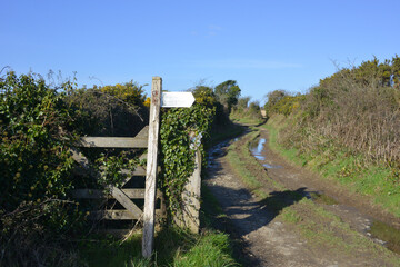 Public bridal way sign