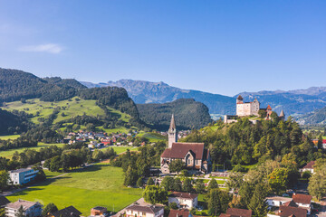 Fototapeta na wymiar Gutenberg castle in Liechtenstein
