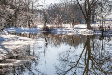 Dinkel an der Düstermühle, Winter, Schnee