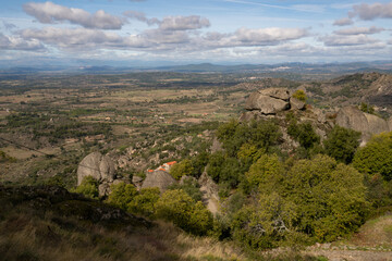 Fototapeta na wymiar Monsanto historic stone houses village landscape view, in Portugal
