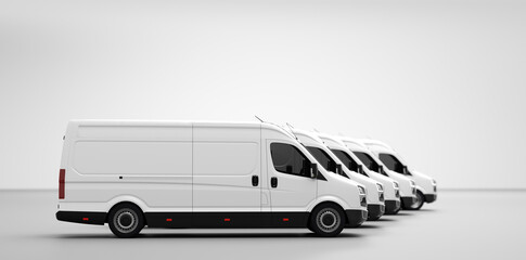 Fleet of van transportation trucks © Photocreo Bednarek