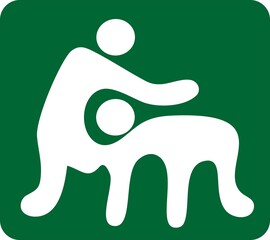 Sports illustration of judo. Sportive pictogram. Human silhouette in sport