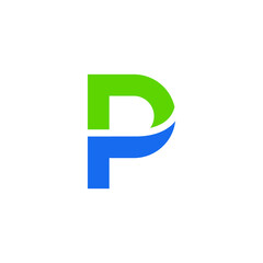 P logo design with geometry